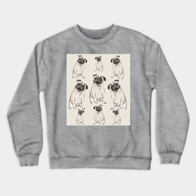 Pugs Crewneck Sweatshirt by Petras